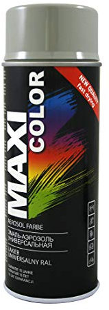 Maxi Color NEW QUALITY Sprühlack Lackspray Glanz 400ml Universelle spray Nitro-zellulose Farbe Sprühlack schnell trocknender Sprühfarbe (RAL 7032 kieselgrau glänzend)