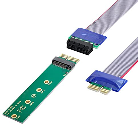 chenyang NVME AHCI NGFF M-Key SSD auf PCI-E 3.0 1x x1 vertikaler Adapter mit PCI-E x1 Stecker auf Buchse Verlängerungskabel