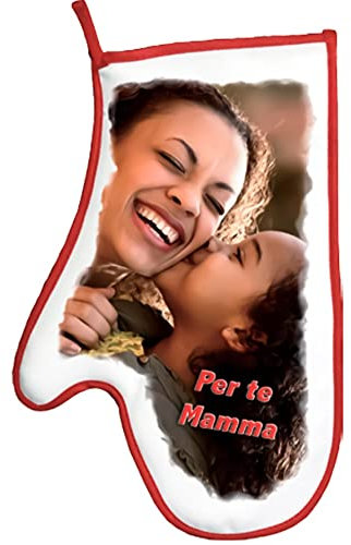 GIFART Set Presina e Guanto da Forno Resistenti al Calore Personalizzati Stampa Foto Antiscivolo, Per La Cottura In Cucina (SOLO GUANTO)