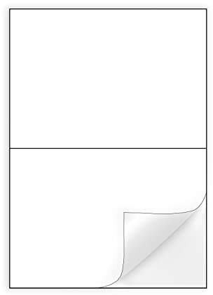 210mm x 148mm, 100 Feuilles, 2 Étiquettes par Feuille, A4 Papier Autocollante Imprimante Blanc Mat pour Imprimante à Jet d'encre et Laser