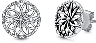 Shusukue Boho Traumfänger Ohrstecker Silber 925 Vintage Ohrschmuck Bohemian Ohrringe Muttertags Geschenke