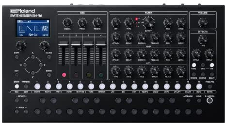 Roland SH-4d kompakter Desktop-Synthesizer | 11 OSC-Modelle | professionelle Sounddesign-Werkzeugen | Hands-On-Workflow | multitimbraler Pattern-Sequencer | zahlreiche Effekte