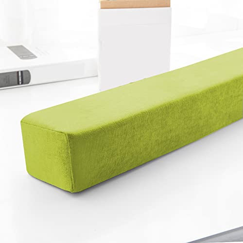 XIEMINLE Armlehnen-Kissen für Sofa, Kopfteil, Bettbrücke, Doppelbett zu Einzel-/Doppel-/Kingsize-Bett, langes Bett, Sofa, Lückenfüller, abnehmbares Armlehnen-Kissen für Hotel, 200 x 10 x 8 cm, grün