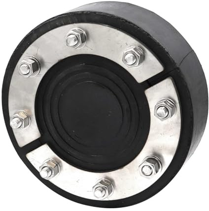 WITTKOWARE Mauerdurchführung 160 mm | Ringraumdichtung für 1 Kabel oder Rohr 35-90mm | Druckdicht bis 1,5 bar & wassersicher | EPDM Gummidichtung mit Edelstahl-Druckplatten