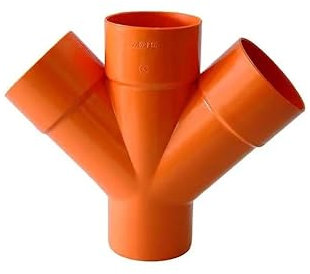 Derivazione doppia 45° in pvc - Diametro 100