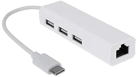 Puooifrty USB-C USB 3.1 Tipo C a USB RJ45 Ethernet Lan Adaptador Hub Cable para PC