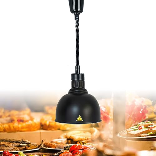 Lámpara de Calor para Alimentos, Lámpara de Calor Comercial, Lámpara de Calor Ajustable con Bombilla de 250W, Calentador de Comida y de Platos para Buffet de Cocina(Size:1pcs)
