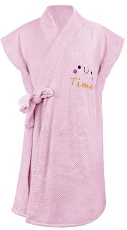 YJZQ Vestito da bagno, accappatoio sauna, sacchetto spa, asciugamano piscina, 95 x 150 cm, Rosa