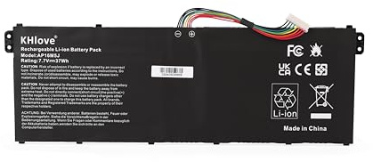 KHlove 37Wh AP16M5J Laptop Batteria per Acer Aspire 1 A114-31 A114-32 Aspire 3 A314-31 A314-32 A314-41 A315-21 A315-21G A315-31 A315-32 A315-33 A315-41 A315-51 A315-53/53G A315-21-95KF 2ICP4/80/104