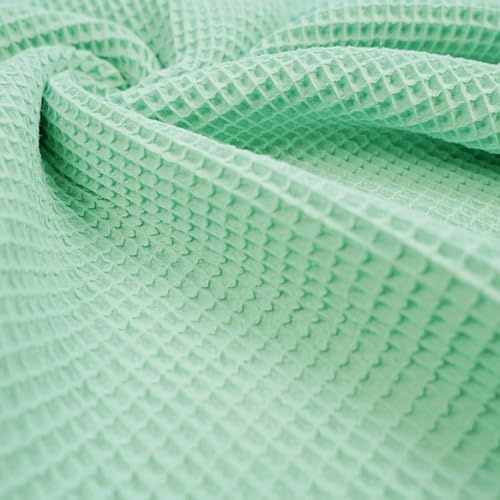 Textrend Baumwollstoff Meterware Waffel - Stoff zum Nähen - Fabric Waffel - Antiallergisches Material - Stoff Meterware 1x1,60m (Minze)