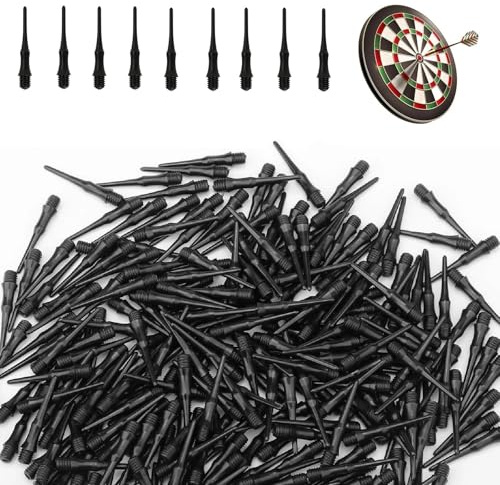 FINELYCR Soft Tip Darts, 200PCS Plastic Dart Tips with 2BA Thread, Durable and Flexible Dart Points 35mm, Soft Tip Darts Set for Electronic Dartboards and Enthusiasts