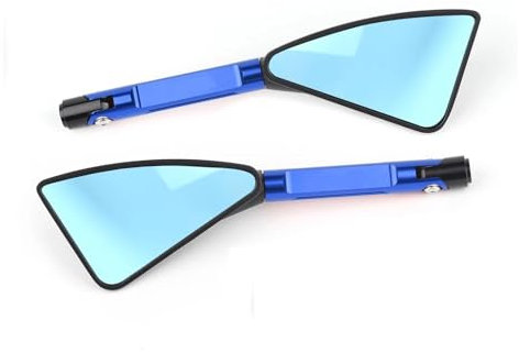 Lenkerendenspiegel Für Z900 Z1000 Z800 Z750 Z650 Z300 Z250 Z125 Motorradspiegel Aus Aluminium, Seitlicher Rückspiegel Motorrad Rückspiegel(Blue)
