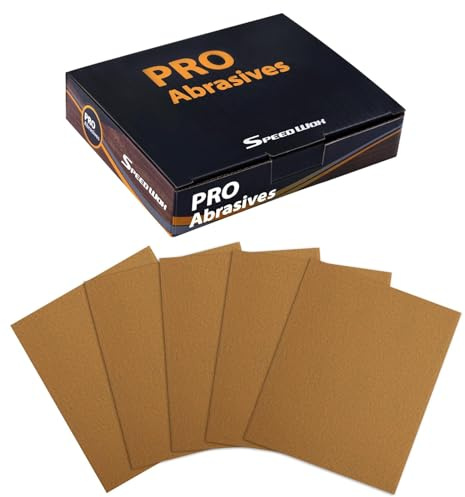SPEEDWOX 1/4 Sheet Sandpaper Sheets 25PCS Premium Sand Paper 600 Grit Sanding Sheets 5.5 x 4.5 Sandpaper for Wood Metal Automotive Furniture Woodworking Clip-On, Hand Sanding Blocks