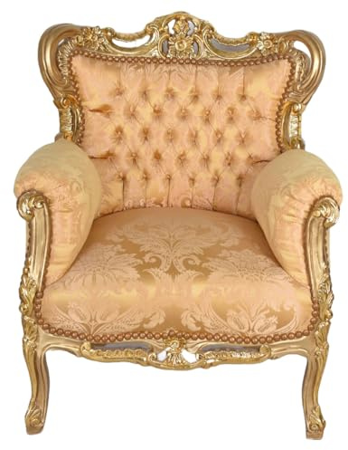 Sessel Prunksessel Polstersessel cat649 Palazzo Exklusiv (06 - Gold, a - Gold)