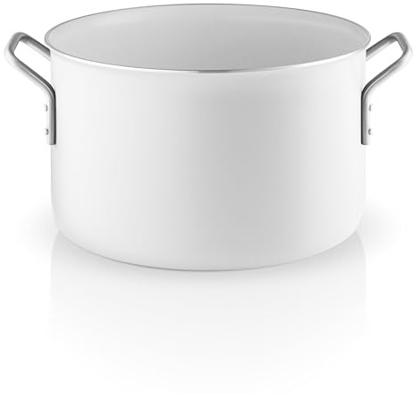 Eva Trio White Line - Casserole en céramique Slip-Let® - 7 l - 24 cm - Revêtement antiadhésif - Idéale pour une grande portion de soupe, des plats mijotés, la cuisson d'un poulet à soupe ou d'un