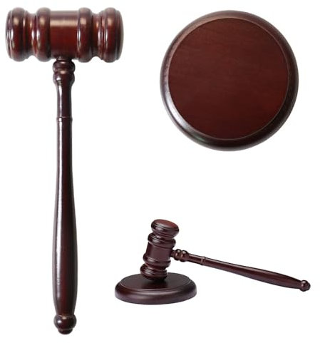 Marteau de Juge, Maillets en Bois, Marteau de Vente aux Enchères, Ensemble de Outils en Bois, pour Juge, Avocat, Tribunal aux Enchères, Entreprise