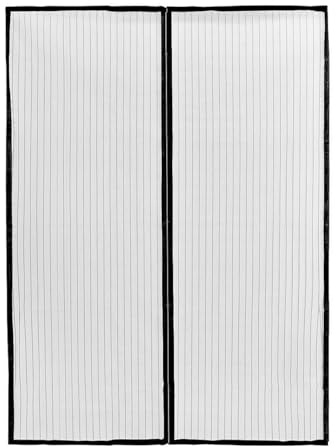 Tenda Zanzariera Magnetica Calamitata Nera Universale Porta Finestra Anti Insetti Mosche 120x240 Cm