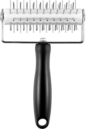 PGPAYH Pizza Dough Roller,Pizza Dough Docker,Pizza Docker,Pizza Dough Docker Stainless Steel Pizza Roller with Spikes Multipurpose Pastry Dough Docker Sturdy Pizza Docking Tool