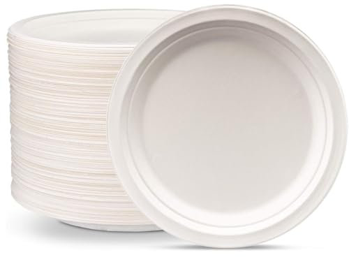 RASMACOR | Pack 200 Platos Reutilizables Llanos 22x22x2cm | Platos reutilizables Color Blanco para Cumpleaños, Picnics, Fiestas, Buffets,Bodas,Catering, Barbacoas (200 unidades)