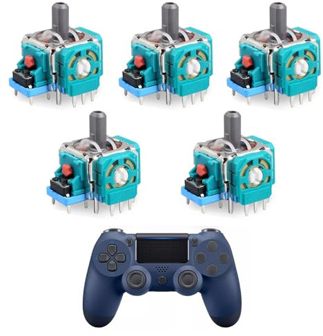 BakeWhiz Lot de 5 Joysticks Analogiques 3D pour Manette PS5 Module de Remplacement Haute Précision Pièces de Rechange pour Réparation de Contrôleur Joystick Sensible et Fluide