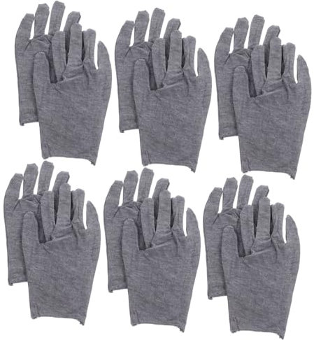 TOPBATHY 12stücke Baumwollhandschuhe Rutschfeste Handfläche Für Mechaniker Gartenarbeit Industrie Arbeitsschutz Bequeme Passform