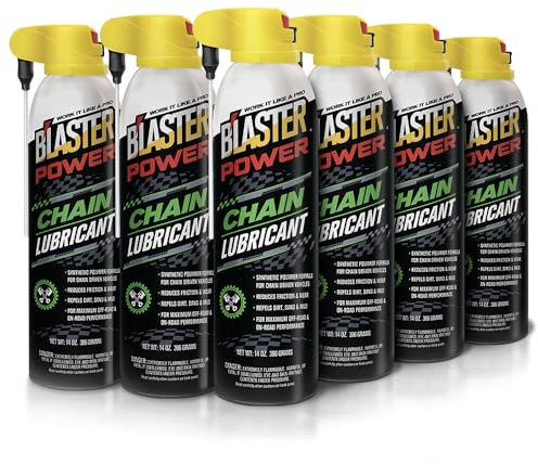B’Laster Chain Lube – Compatible with All O, X, and Z-Ring Types – Reduces Friction & Wear, Protects from Rust – Use as Motorcycle or Bike Chain Lube – 14oz (6)