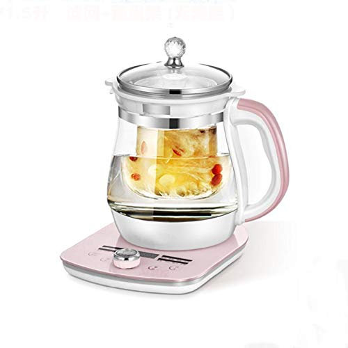 KRXSOBNV, Temperature Control Kettle, Health Kettle, Automatic Thickened Glass Teapot Stainless Steel Heating Base Kettle (Color : B, Size ，Electric Kettle(B,1.5 Litres)