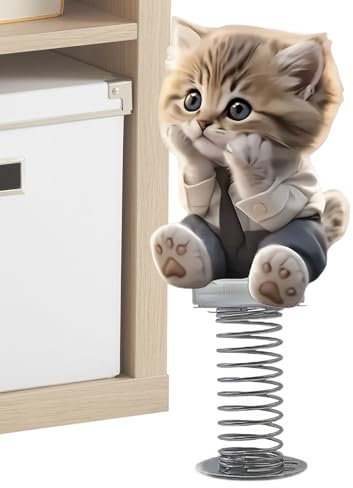 Décorations Tableau de Bord - Figurine Chat Mignon Secouant La Tête Décorations Habitacle,Jouet Oscillant en Acrylique Accessoire d'Intérieur pour Berlines Voyage