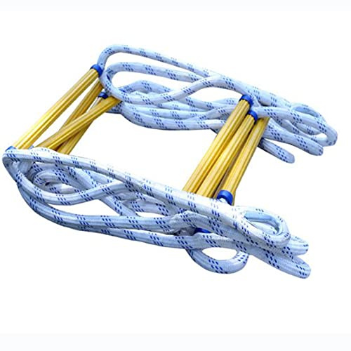LVSEWOA Échelle de Corde, échelle de Corde d'évacuation pour la Maison, Ligne de Vie, Urgence, Incendie, extérieur, Ronde, en Nylon Souple, Escalade, travaux aériens/10 m/33 pi (25 m/82 pi)