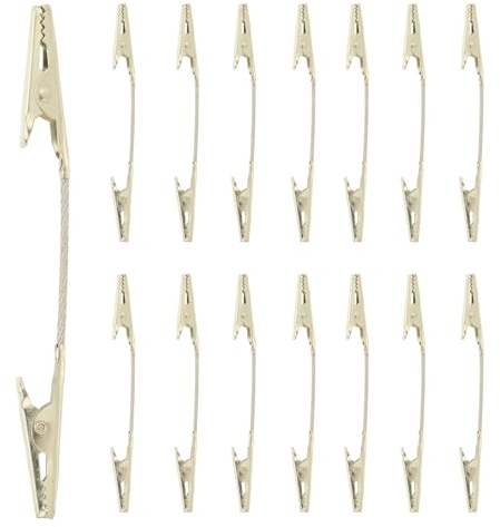 NIYANGLE 15 Stück Metall Notizhalter Doppelkopf Krokodilklemmen 31,75cm Doppelseitige Memo Clips für Büro Basteln und Fotopräsentation
