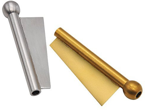 M&M Smartek Metall-Schnupfrohr mit Klingenrand Gold & Silber | Leichtes Zieh-Röhrchen für Schnupftabak; kompakt, robust und wiederverwendbar; Variante: Gold & Silber.