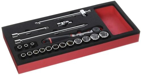 Facom MODM.J161-36 Schaumstoffmodul, Schwarz/Rot