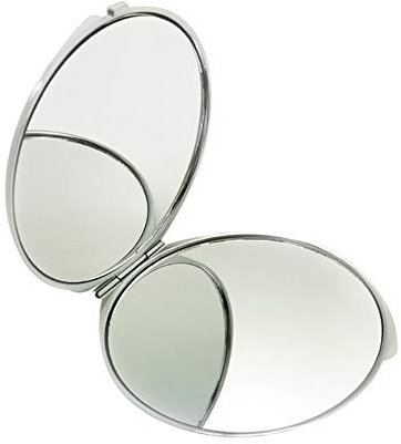 WFZ17 Compact Cosmetic Mirror, Elegant Compact Pocket Makeup Mirror, Handheld Travel Makeup Mirror 7CM Round