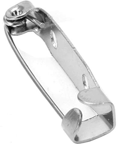 Broschennadeln Silber 10 Stück 20 mm Metall für Schmuck- und Handarbeiten