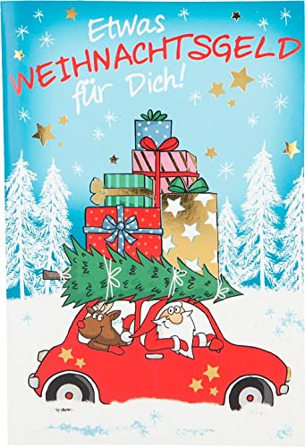 Depesche 11338-001 Weihnachtskarte mit Lichteffekten und Musik, aufklappbar, außen und innen mit spaßigen Texten Bedruckt, mit Umschlag, interaktiv, witzig & besonders originell