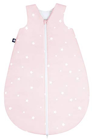 Julius Zöllner Baby sommarsovsäck av 100% bomull, storlek 110, 24–48 månader, standard 100 av OEKO-TEX, tillverkad i Tyskland, stjärnros