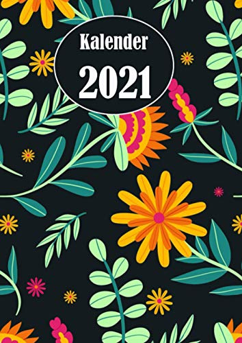Kalender 2021: buchkalender 2021 a5 1 tag eine seite , Tagesplaner 365 Tage 400 seiten,12 zwölf monate von Januar bis Dezember 2021 , Jahresplaner kalender , Terminplaner tag für tag