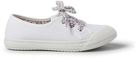 Pisamonas Scarpe Tela Punta Gomma Lacci Misurare 34 Colore Bianco