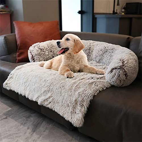 Flauschige Hundebett Hundedecke, Couch Für Sofaschutz, Kofferraumschutz, Super Softe Plüsch Zwinger, Waschbar Decke Warmes Katzenbett Sofa Matte, S Brown