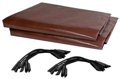 Windhager Abdeckplane Balkon-Abdeckung Schutzplane für den Balkon, 0,8 x 5 m, 210 g/m2, braun, 89144
