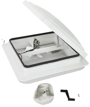 STMGW 14 RV Roof Vent for Camper Trailer with 12V RV Vent Fan 6 Blades