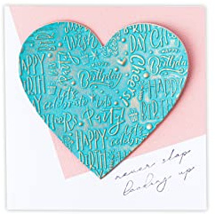 Sizzix 665000 Prägeschablone mit 3D-Prägung Happy Birthday von Kath Breen, mehrfarbig