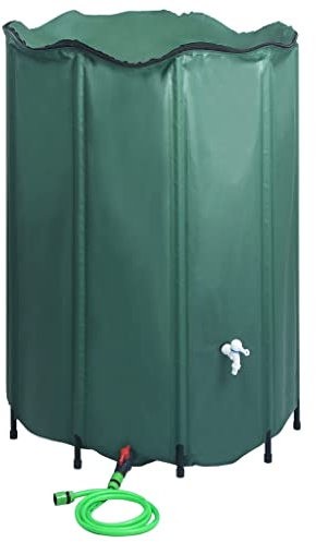 INLIFE Serbatoio dell'acqua piovana pieghevole con rubinetto 1500 l