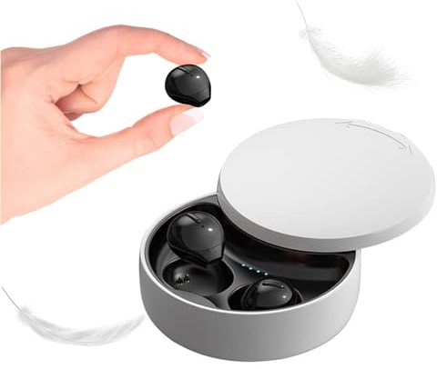 Xmenha Mini écouteurs sans Fil Bluetooth pour Dormir pour Petites Oreilles Mini écouteurs Intra-Auriculaires Étanche Léger HiFi Son stéréo avec Microphone pour Le Travail, Le Sport