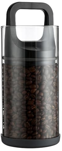 Nizirioo Boîte Hermétique à Café en Grain 500g Couvercle Sous Vide - Récipient en Verre pour Café Moulu, Noix, Céréales