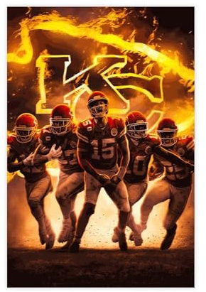 GeDiz American Football Player Tyreek Hill Sportposter Leinwand Poster Wandkunst Dekor Druck Bild Gemälde für Wohnzimmer Schlafzimmer Dekoration ungerahmt 30 x 45 cm