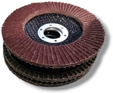 3 Dischi abrasivi lamellari per smerigliatrice angolare 115 mm per smerigliare legno ferro e marmo 4 grane disponibili (P80)