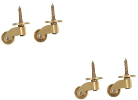 iplusmile 4stücke Möbelrollen Aus Massivem Messing Drehbare Möbelräder Rotation Leise Und Robust Für Stühle Tische Und Sofas Installieren Langlebig Und Stabil