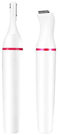 HUSHUI Tagliacapelli e Rasoio Elettrico 4 in 1 da Donna, per Rifinire Sopracciglia, Naso e Zona Bikini, Batteria Non Inclusa