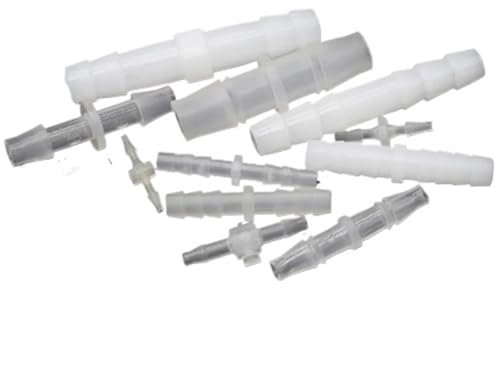 10/20/50 PCS Pagoda Plastic Hose Joint 1.6 2.4 3.2 4 4.8 5.6 6.4 8 9.5 10mm Straight Type Pipe Hose Connector Accessories (2.4mm Translucent,50pcs)